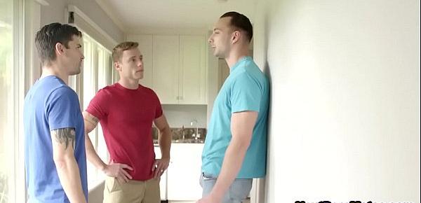  Gay step brothers teach bullying guy a lesson - threesome gay sex